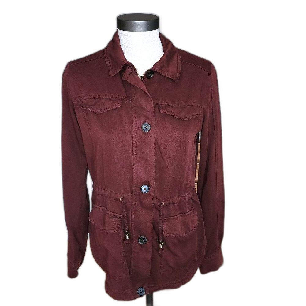Full Tilt Plum Lightweight Zipper Cargo Jacket Size S